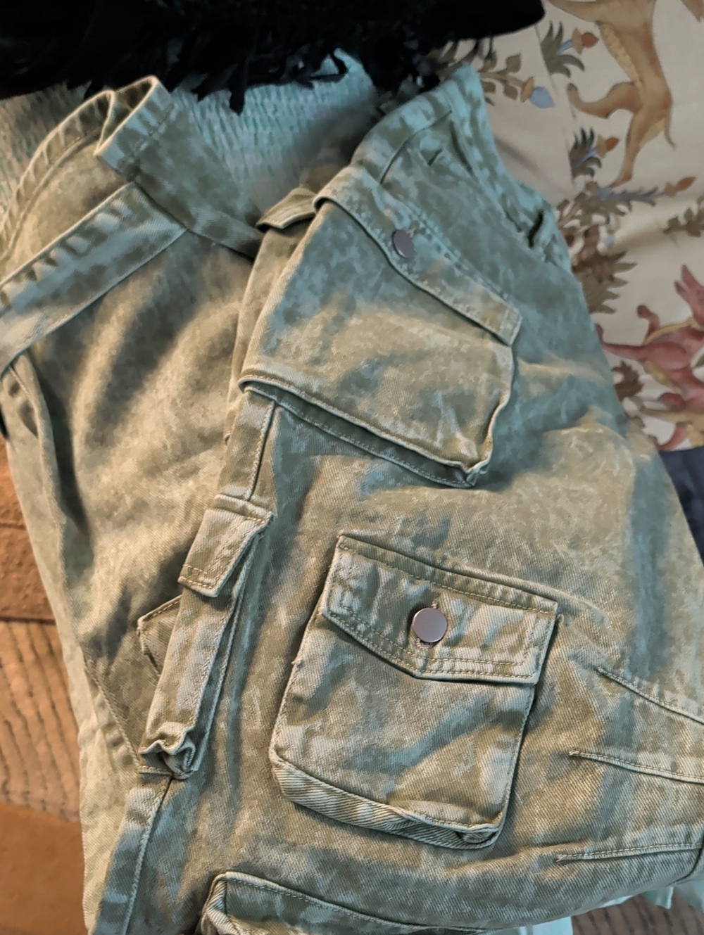 Fashion Nova Olive Utility Cargo Pants